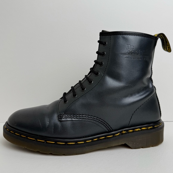 Vintage Dr. Martens England 1460 Metallic Graphite Shimmer Silver MIE Boots UK 9 - Picture 3 of 16